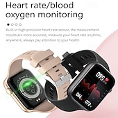 abordables Relojes inteligentes-iMosi HT15 Reloj inteligente 1.85 pulgada Smartwatch Reloj elegante Bluetooth Podómetro Recordatorio de Llamadas Seguimiento del Sueño Compatible con Android iOS Mujer Hombre Llamadas con Manos
