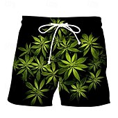 baratos calção de banho boxer masculino-Homens Calção Justo de Natação Shorts de Natação Bermuda de Surf Roupa de banho Com Cordão Com bolsos Natação Surfe Praia Esportes Aquáticos Tropical Verão Primavera
