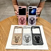 お買い得  サムスン用ケース-電話 ケース 用途 サムスンのギャラクシー Zフリップ6 Z Flip 5 Z Flip 4 バックカバー スタンド付き 磁石バックル ワイヤレス充電をサポート レトロ風 PC