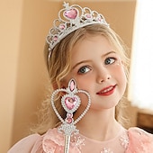 preiswerte Haarreifen &amp; Tiaras-2 Stück kinderkleidung Mädchen Haarzubehör Tiara Aktiv Süß Party Geburtstag Herz Rosa Blau