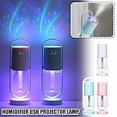 cheap Smart Lights-360° LED Smart Light Rotating Humidification Projection Lamp - Creative Mini Silent Fog Aromatherapy Lamp, Portable Car Essential Oil Diffuser, USB Powered Night Light for Decoration