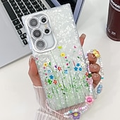 Недорогие Чехлы для Samsung-телефон Кейс для Назначение SSamsung Galaxy S24 Ultra S24 Plus S24 S24 ФЭ S23 Ultra А55 А35 А25 А15 5Г A54 S25 Ультра Кейс на заднюю панель с ремешком на запястье Защита от удара Ретро ТПУ ПК