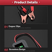 abordables Herramientas de reparación de coches-Probador de batería de automóvil mini portátil de 12 V, probador de alternador digital, pantalla de 6 luces LED, herramienta de diagnóstico de automóvil, probador de batería automático