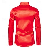 economico camicia da uomo con bottoni-Per uomo Camicia Camicia Estiva Camicia casual Camicia da Spiaggia Camicia con Colletto Camicia con Bottoni Nero Bianco Giallo Rosso Blu marino Manica Lunga Semplice Bavero Vacanza Camicia hawaiana