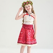 preiswerte Kostüme für Mädchen-Moana Prinzessin Moana Kleid Kostüm Film- und TV-Themenkostüme Film Cosplay for Mädchen Kinder Karneval Kindertag Welttag des Buches Party Geburtstag Strand