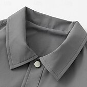 baratos Casacos &amp; Sobretudos para Homem-Homens jaqueta leve Jaqueta utilitária Jaqueta Carga Jaqueta de Transição Férias Diário Anti-desgaste Bolsos Outono &amp; inverno Tecido Moda Clássico Lapela Padrão Preto Branco Amarelo Cinzento Casaco