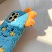 Недорогие Чехлы для iPhone-телефон Кейс для Назначение iPhone 16 Про Макс Плюс Айфон 15 Про Макс Плюс iPhone 14 13 12 Pro Max Plus Кейс на заднюю панель со стендом Защита от удара Ретро Плюш