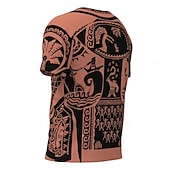 billige Tegneserie- og filmkaraktergrafikk-Moana Maui T-skjorte 3D Figurer Graphic Til Par Herre Dame Voksne Karneval Maskerade 3D-utskrift Fest Fritid / hverdag