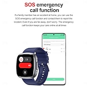 economico Smartwatch-ET593 Smart Watch Monitoraggio della Pressione Sanguigna Monitoraggio della Salute Bluetooth Chiamate SOS Uomini Donne Tracker Sport Fitness Smartwatch