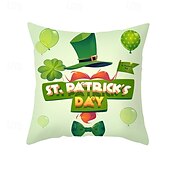 ieftine Husa de perna de vacanta-husă de perne decorativă ziua Sfântului patrick 1 bucată shamrock husă de pernă pătrată moale față de pernă pentru dormitor living canapea canapea scaun