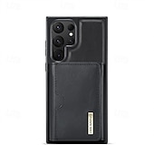 baratos Capa Samsung-Capa de Telefone para Samsung Galaxy S24 Ultra Plus S24 FE S23 Ultra Plus S22 Plus Ultra S21 Ultra S25 Capa Traseira com Suporte Magnético Carregamento Sem Fio Retro TPU PC