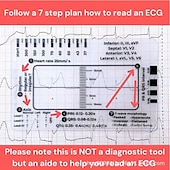 cheap Event &amp; Party Supplies-ECG 7 Step Ruler, ECG Ruler Plastic Ruler Measuring Tool, ECG 7 Step Ruler for ECG/EKG Interpretation, Transparent EKG Calipers Measuring Tool, Follow a 7 Step Plan