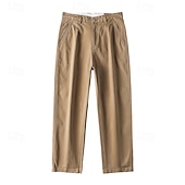 economico Pantaloni Elite da Uomo-Per uomo Joggers Pantaloni a carota affusolati Tasca Tinta unica Lunghezza intera All&#039;aperto Vacanza Feste Vacanza Vintage CachiA Nero Micro-elastico