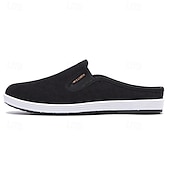 levne Pánské dřeváky a pantofle-pánské hnědé manšestrové slip-on sálové pantofle – lehké pohodlné boty na doma i na běžné nošení
