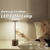 economico Lampade da tavolo-lampada da scrivania retrò in alluminio ricaricabile tramite usb - luce notturna da tavolo con controllo touch 1 pz