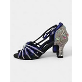 economico Scarpe per balli latini-scarpe da ballo da donna comode ed eleganti - con suola in pelle scamosciata e soletta imbottita