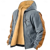 baratos moletom masculino de lã-Homens Cowboy Moletom Moletom com zíper Moletom com capuz Gola Redonda Moda Impressão 3D Férias Streetwear Preto Azul Zip Up Outono Inverno Designer