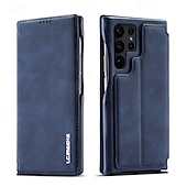abordables Coques Samsung-Housse de téléphone pour Samsung Galaxy S24 Ultra S24 Plus S24 S23 S23 Ultra S22 S22 Plus Ultra S21 Ultra S21 FE S21 Coque flip avec emplacement pour carte magnétique antichoc rétro TPU PU cuir