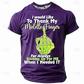 cheap Men&#039;s Funny T shirts-Men&#039;s Rude Offensive Funny T Shirt Short Sleeve T shirt 3D Print Crew Neck Shirt Fashion Daily Street Daily Black Blue Purple Summer Spring Clothing Apparel S M L XL XXL XXXL