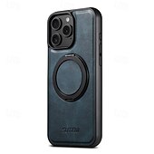 お買い得  iPhone用ケース-電話 ケース 用途 iPhone 16 Pro Max プラス iPhone 15 プロマックスプラス iPhone 14 13 12 Pro Max Plus バックカバー スタンド付き 磁石バックル ワイヤレス充電をサポート レトロ風 TPU PUレザー