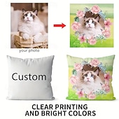 ieftine Cadouri personalizate-Husă personalizată pentru pernă în memoria cuiva Husă foto Pernă de aruncat Cadou de compasiune Cadouri personalizate în memoria cuiva