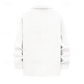 abordables Manteaux &amp; vestes-Homme Chemise Veste Veste de transition Quotidien Résistant à l'usure Avec Poches Jacquard Toutes saisons Uni Occasionnel Revers Régulier Noir Blanche Kaki Gris Claire Gris foncé Veste