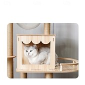 Недорогие Кошачьи Деревья-кошачье дерево кошачья башня однотонная классическая прочная простая в установке специальный материал для больших кошек