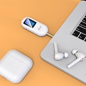 abordables Kit de Bluetooth/manos libres para coche-Receptor Bluetooth 5.0 para automóvil, adaptador auxiliar Bluetooth con cancelación de ruido, receptor de música Bluetooth para estéreo doméstico/auriculares con cable/llamadas manos libres, duración