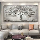 abordables Pinturas florales/botánicas-Pinturas al óleo de árboles hechas a mano de Mintura sobre lienzo, arte de pared, decoración, imagen abstracta moderna para decoración del hogar, pintura enrollada sin marco y sin estirar
