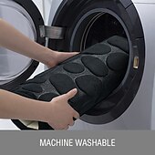voordelige Matten &amp; Tapijten-badmat met reliëf van kasseien, antislip, traagschuimmat, wasbare badmatten, snel waterabsorberend, antislip, wasbaar, dik, zacht en comfortabel tapijt voor de doucheruimte