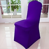 ieftine Husa scaun de sufragerie-huse pentru scaune de nuntă huse pentru scaune de banchet din spandex huse pentru scaune din spandex elastice din față plat pentru decorațiuni pentru petreceri de mese