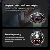 billige Smartklokker-D11 Smartklokke 1.46 tommers Smartklokke blåtann Skritteller Samtalepåminnelse Søvnmonitor Kompatibel med Android iOS Dame Herre Lang ventetid Håndfri bruk Vanntett IPX-0 51mm Urkasse