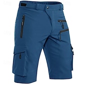 baratos Clássico-Homens Bermuda Cargo Shorts de acampamento Calção Shorts de Trilha Cintura elástica Bolso multi Tecido Prova-de-Água Secagem Rápida Comprimento do joelho Esportes Diário Acampar e Caminhar Estilo