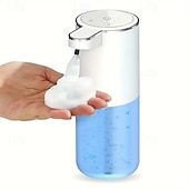 abordables Distributeurs à savon-Distributeur de savon automatique d&#039;une capacité de 380 ml - rechargeable par USB sans contact et technologie de détection de mouvement