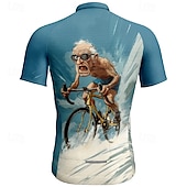 Недорогие Мужские джерси-Муж. Велокофты Графика С короткими рукавами Велоспорт Футболка Футболка Джерси с 3 задними карманами Горные велосипеды Быстровысыхающий Анатомический дизайн Фитиль Дышащий Виды спорта