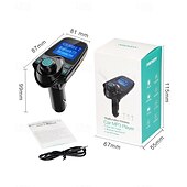 preiswerte Bluetooth Auto Kit/Freisprechanlage-FM-Transmitter, AUX-Audio-Stereo-Empfänger, MP3-Player fürs Auto, Dual-USB-Autoladegerät, Freisprecheinrichtung, Bluetooth 5.0, Auto-Kit