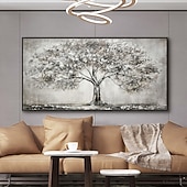 abordables Pinturas florales/botánicas-Pinturas al óleo de árboles hechas a mano de Mintura sobre lienzo, arte de pared, decoración, imagen abstracta moderna para decoración del hogar, pintura enrollada sin marco y sin estirar
