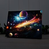 halpa LED-seinätaide-universumi galaksi led-kangas seinätaide led valaistu seinäsisustus 2aa paristokäyttöinen valaistu kangasprintti led-valo keittiön makuuhuoneen tai kodin sisustus