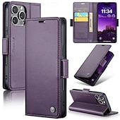 Недорогие Чехлы для iPhone-Чехол для телефона для iPhone 16 Pro Max Plus iPhone 15 Pro Max Plus iPhone 14 13 12 11 Pro Max Plus Mini Чехол с подставкой Магнитный слот для карт Ретро TPU PU Кожа