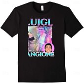 cheap Cartoon &amp; Movie Character Graphic-Anime Character Luigi Mangione T-shirt Graphic For Couple&#039;s Men&#039;s Women&#039;s Adults&#039; Masquerade Hot Stamping Casual Daily