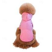 billiga Hoodies-Hund Huvtröjor Mode Vinter Varm Mode Bekväm Utomhus Vardag Inomhus Hundkläder for Small Medium