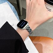 זול להקות Apple Watch-סולו לופ מותאם ל רצועת השעון של Apple Watch 38 מ&quot;מ 40 מ&quot;מ 41 מ&quot;מ 42 מ&quot;מ 44 מ&quot;מ 45 מ&quot;מ 49 מ&quot;מ נשים סגסוגת רצועת שעון חלופית ל iwatch Ultra 2 Series 9 8 7 SE 6 5 4 3 2 1