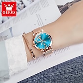 Χαμηλού Κόστους Ρολόγια Quartz-OLEVS Γυναικεία Χαλαζίας Μοντέρνα Καθημερινό Ρολόι Ρολόι Καρπού Φωτίζει ΑΔΙΑΒΡΟΧΟ Διακοσμητικό Ανοξείδωτο Ατσάλι Παρακολουθήστε