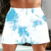 Men's Swim Trunks Swim Shorts Board Shorts Bathing Suit Drawstring with Pockets Swimming Surfing Beach Water Sports Tie Dye Summer Spring4