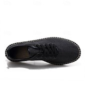 economico Sneakers da uomo-scarpe espadrillas da uomo in tela beige con lacci e suola in corda di juta – comode calzature estive casual