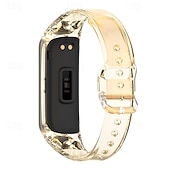 baratos Pulseiras de relógio Samsung-Pulseiras de Relógio para Samsung Galaxy Fit 2 SM-R220 Silicone Substituição Alça Ajustável Pulseira Esportiva Pulseira