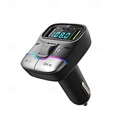 levne Bluetooth sady do auta / handsfree-nabíječka do auta dual usb chytré rychlé nabíječky s nabíjecím kabelem bluetooth 5.0 fm vysílač mp3 přehrávač