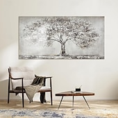 abordables Pinturas florales/botánicas-Pinturas al óleo de árboles hechas a mano de Mintura sobre lienzo, arte de pared, decoración, imagen abstracta moderna para decoración del hogar, pintura enrollada sin marco y sin estirar