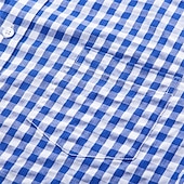 cheap Men&#039;s Button Up Shirts-Men&#039;s Shirt Dress Shirt Button Up Shirt Plaid Wedding Party Black Pink Red Brown Long Sleeve Lapel Spring &amp;  Fall Clothing Apparel