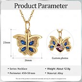 abordables Para mujeres-Collar de corazón en forma de mariposa personalizado el mejor regalo para mamá – Regalo de joyería de foto para mujeres ranura de foto oculta regalo ideal para boda o aniversario